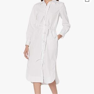 Rebecca Taylor White Long Sleeve white Shirt dress M 100% cotton